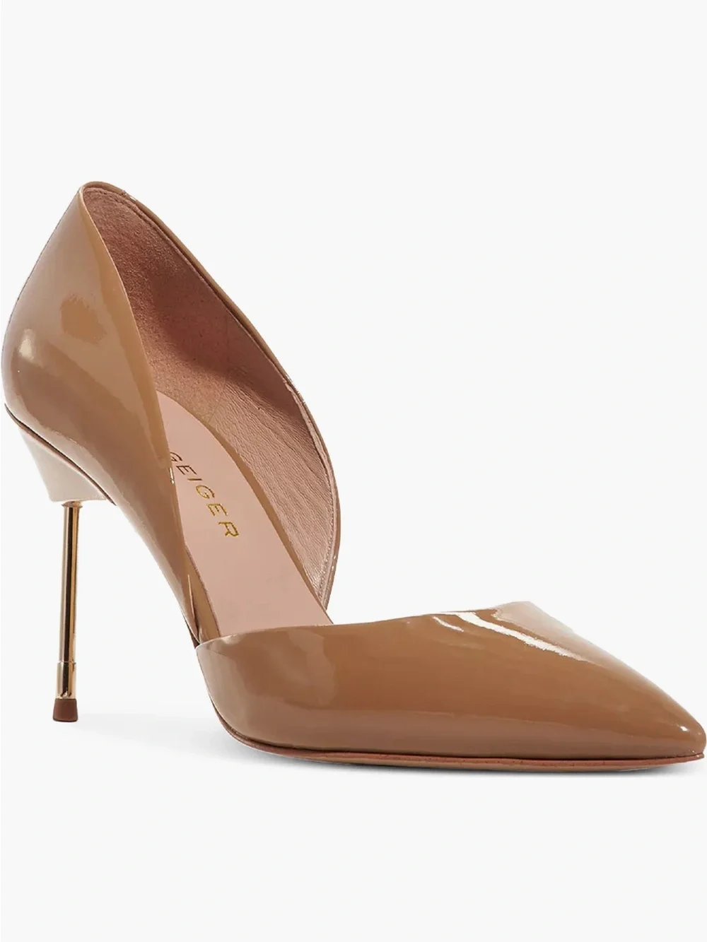 Kurt Geiger Tan Patent Pointed Stiletto Pump